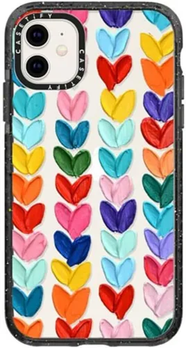 Miniatura 77 de CASETiFY Impact - Funda para iPhone 11 - Flower Power Retro - Negro Transparente