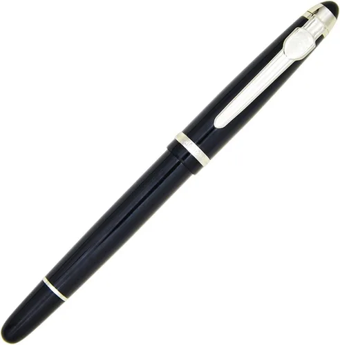 Miniatura 2 de Gullor Pluma estilográfica avanzada Jinhao 163 Executive Negro y Plata 18kgp Punta Media