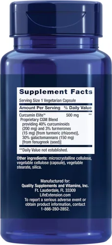 Miniatura 2 de Life Extension Extracto de cúrcuma Curcumin Elite – 270 veces mejor absorción que la curcumina estándar, apoya una respuesta inflamatoria saludable