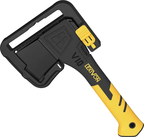 Miniatura 7 de LEXIVON V10 - Hacha de campamento de 10 pulgadas Agarre ergonómico TPR, mango compuesto de fibra de vidrio ligero Funda protectora de transporte