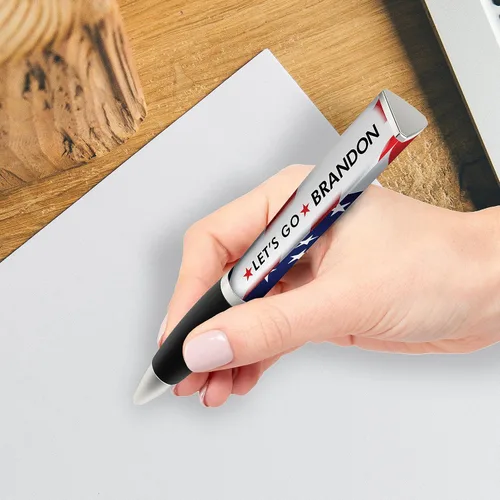 Miniatura 9 de Bolígrafo con la bandera de Lets Go Brandon, diseño de bandera Trump 2024, mercancía de Trump, bolígrafo inspirado en la bandera de Trump