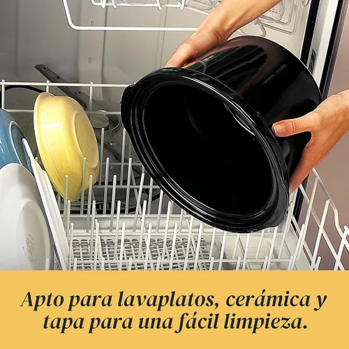 Miniatura 5 de Crock Pot. Olla de cocción lenta manual, Negro