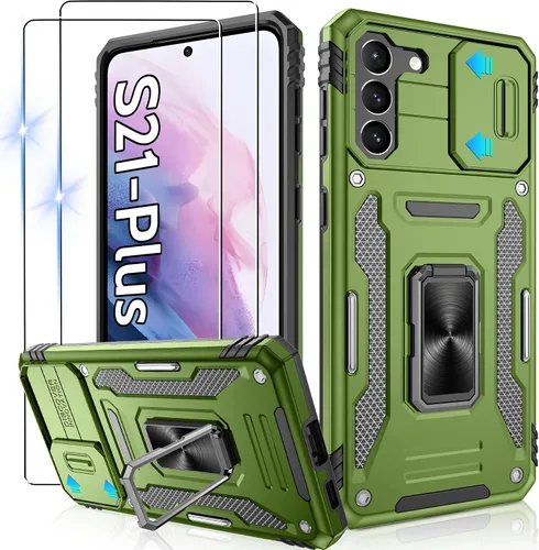 Miniatura 233 de Gritup para Samsung Galaxy S22 Funda con protectores de pantalla HD de 2 paquetes y cubierta deslizante para la cámara, protección contra caídas
