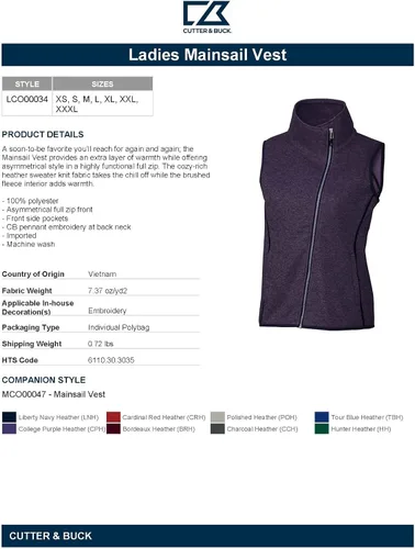 Miniatura 2 de Cutter & Buck Chaleco para mujer