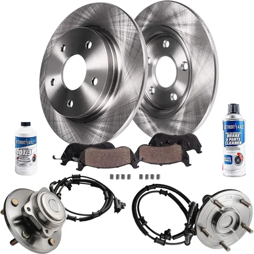 Miniatura 69 de Detroit Axle - Rotores de freno para Nissan NV2500 NV3500 NV1500 NV1500 2012-2021, repuesto de rotores de freno de disco: rotor delantero de 14.17