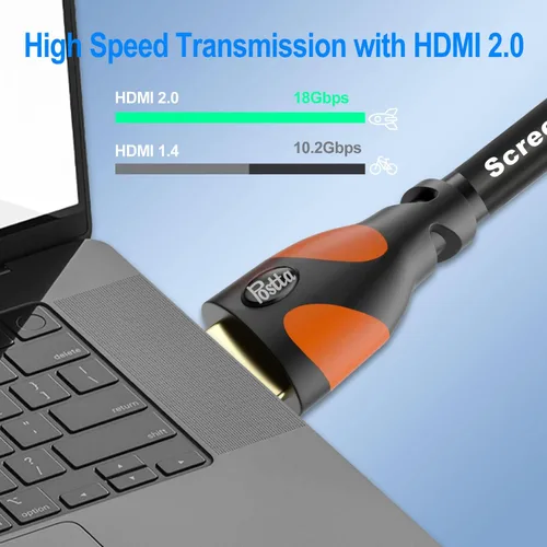Miniatura 4 de Postta Cable HDMI de 75 pies 4K HDMI2.0 con soporte de amplificador de señal incorporado 4K (2160P), 3D, 1080P, Ethernet, retorno de audio (ARC)