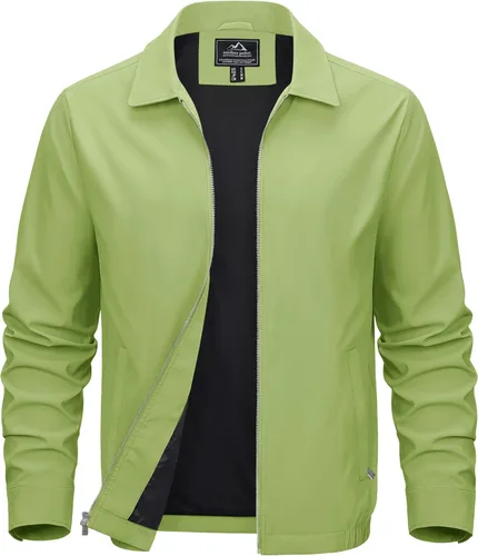 Miniatura 8 de MAGCOMSEN Chaquetas Ligeras para Hombre con Cremallera Completa Abrigo Ligero Chaqueta de Cuello Extendido Chaqueta Cortavientos Casual