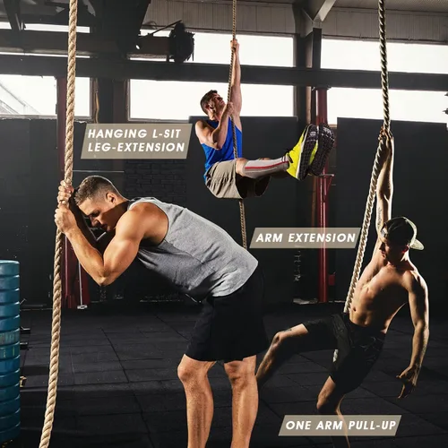 Miniatura 6 de Yes4All Cuerda de escalada de gimnasio para entrenamiento de fuerza y fitness, ejercicios de escalada y entrenamientos en casa
