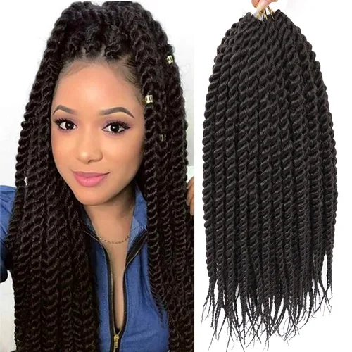 Miniatura 10 de Admutty - Extensiones de pelo trenzadas Havana Twist de 30,48 cm, 6 paquetes de trenzas de ganchillo Havana Twist senegalés, trenzas Jumbo Havana 2#