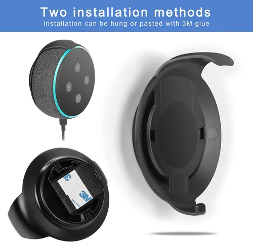 Miniatura 6 de Soporte de pared para 3ª generación, accesorios que ahorran espacio, gestión de cables integrada para altavoces inteligentes Dot (3ª generación)