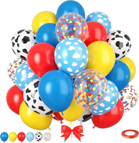 Miniatura 10 de Globos Azul Polvoriento y Rosa, 50 piezas Globos Retro Rosa y Azul, Globo de Oro Rosa Metálico Claro para Niña Niño Fiesta de Cumpleaños Boho Baby