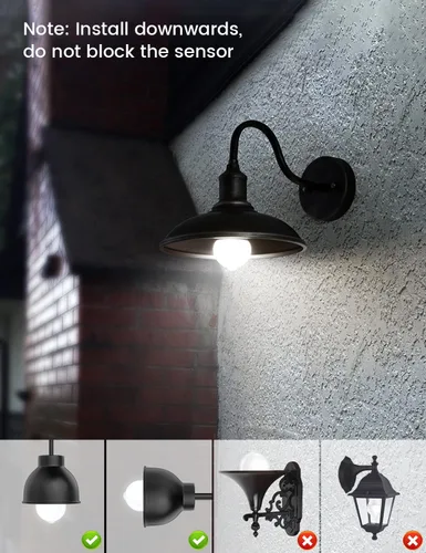 Miniatura 6 de OHLUX Bombillas con sensor de movimiento para exteriores, 13 W (equivalente a 100 W), bombilla LED de seguridad activada por movimiento