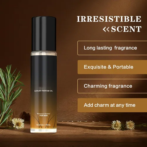 Miniatura 3 de Colonia de feromonas para hombres – Aceite de perfume de feromonas para él Fórmula de larga duración – Negrita, magnético, tamaño de viaje (1 unidad)