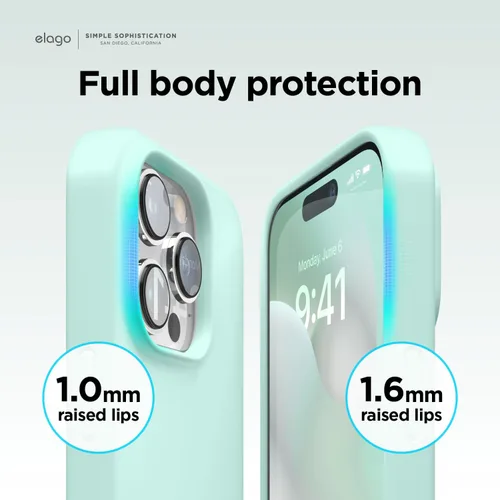 Miniatura 6 de elago Compatible con Funda para iPhone 14 Pro, Funda de Silicona Líquida, Cubierta Protectora de Cuerpo Completo, A Prueba de Golpes, Funda Delgada