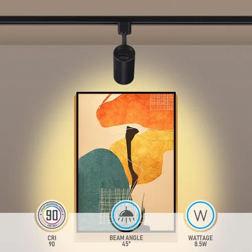 Miniatura 4 de LEONLITE Cabezales de iluminación LED de 8.5 W, cabezales de luz de riel tipo H, iluminación de pista regulable de 45°, accesorio de iluminación