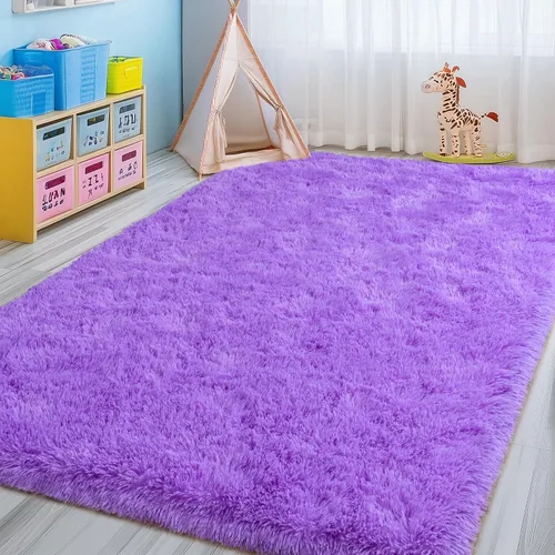 Miniatura 51 de Alfombra pequeña rosa para dormitorio, alfombras de área esponjosas peludas de 2x3 pies para habitación de niñas y niños, alfombra suave