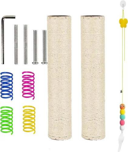BNOSDM 2 piezas de repuesto para árbol de gato M8 de 15 x 2.75 pulgadas, piezas de repuesto para gatos de interior, cuerda de torre, postes de