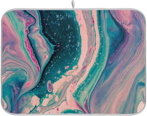 Miniatura 67 de Tapete de secado de platos súper absorbente, tapete de microfibra de secado rápido, 16 x 18 pulgadas, almohadilla de secado de platos de cocina