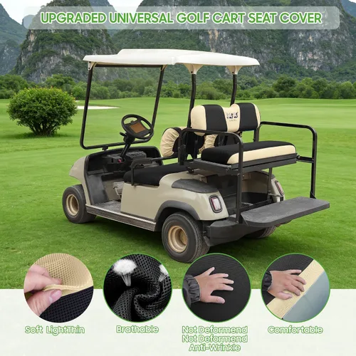 Miniatura 6 de 10L0L Fundas para Asientos Delanteros y Traseros de Carrito de Golf, Juego Completo para G2 G8 G9 G11 G14 G16 G19 G20 G21 G22 y Club Car DS