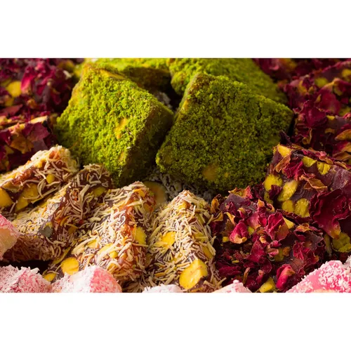 Miniatura 5 de Cerez Pazari Delicia turca Pistacho y Avellana con Fantástico Sabor a Rosa y Granada Experiencia en Caja de Regalo Grande de Lujo 17.64 oz Surtido