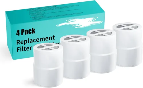 Paquete de 4 filtros de repuesto para cabezal de ducha JOLIE, compatible con cartucho de filtro de ducha JOLIE, reduce el cloro, metales pesados e 4
