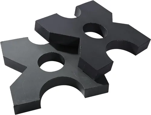 Miniatura 5 de Paquete de 2 placas de prensa de árbol 20/32T Shop Metal Press Plates 1"x7"x7" 2 Plates for 20/32 Ton Presses. 4 Notches for Stability. 1" Thick