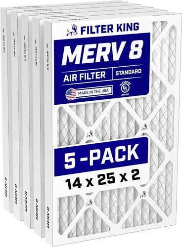 Miniatura 17 de Filter King Filtro de aire de 5.5 x 29.5 x 1 (MERV 8) (paquete de 5) filtros de horno de CA para control de polvo y alergias, fabricados en EE. UU.