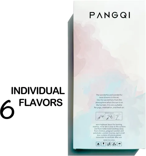 Miniatura 2 de India - Palitos de incienso hechos a mano - Juego de 6 inciensos (120 palos) para yoga, pilates, meditación, tarot - almizcle, Palo Santo, sangre