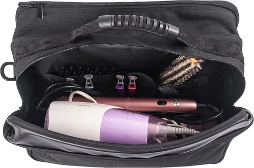 Miniatura 5 de Bolsa de herramientas de peluquería para peluquería de gran capacidad, equipo de pelo de poliéster, organizador de hombro, kit de aseo