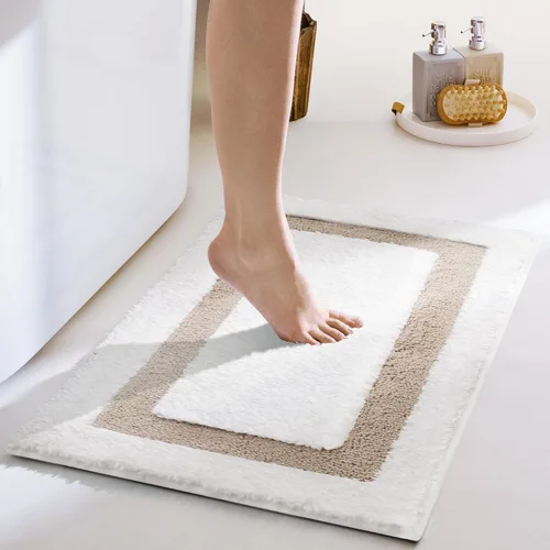 Miniatura 34 de GRANNY SAYS Alfombras de baño antideslizantes, lavables, extra suaves y absorbentes de agua para baño, alfombra de baño peluda de felpa, alfombra