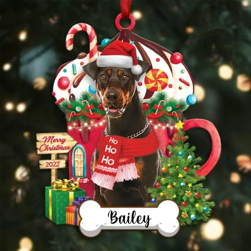 Miniatura 65 de Amantes de los perros de Navidad – Navidad de perros disponibles para muchos perros Shi Tzu – Adorno con forma personalizada, adorno de Navidad