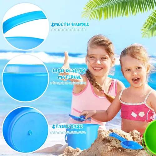 Miniatura 3 de Junkin 36 juegos de juguetes de arena de playa a granel, incluye pala de arena con cubo de 6.3 pulgadas, pala de playa, cubos de plástico y cubos
