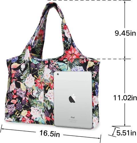 Miniatura 4 de ZOOEASS - Bolso grande de hombro para mujer, impermeable, multifunción, de nailon, para viaje