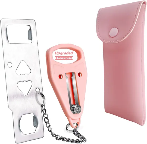 AceMining Cerradura de puerta portátil de seguridad para el hogar, cerraduras de bloqueo de viaje para seguridad y privacidad adicionales, perfectas