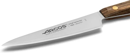 Miniatura 3 de Arcos Cuchillo de chef de acero inoxidable de 5 pulgadas. Cuchillo de cocina profesional para cocinar. Mango de madera Ovengkol FSC 100% natural