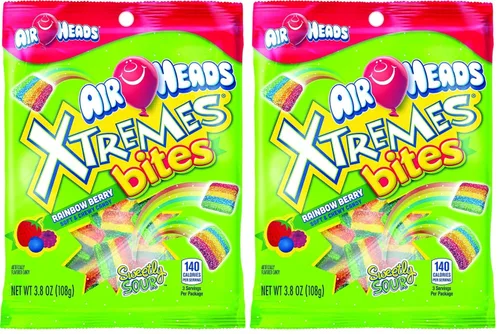 Miniatura 2 de Airheads Xtremes Bites Rainbow Berry Peg Bag, 3.8 oz (00073390678371f)