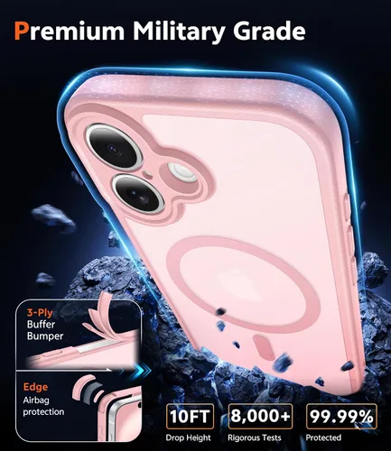 Miniatura 1195 de FNTCASE Funda para iPhone 13 Pro-Max: Fundas magnéticas transparentes compatibles con Magsafe Slim anti amarillamiento protección contra caídas