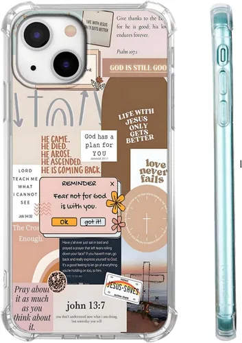 Miniatura 61 de Funda para Celular con Versículos de la Biblia, Colocación de Citas Cristianas de Jesús, Diseño Collage, Funda Protectora Suave de TPU de Moda