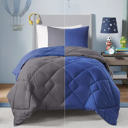 Miniatura 35 de Comfort Spaces Vixie Juego de Edredón Reversible - Cubierta Acolchada Geométrica Casual de Moda, Ropa de Cama Acogedora Alternativa de Plumón