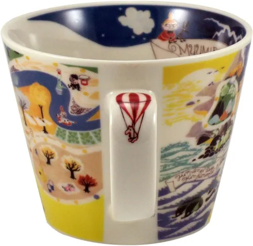 Miniatura 3 de Taza de sopa con diseño del mapa del Valle de Moomin Yamaka Japón