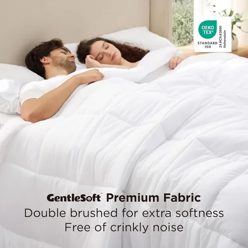 Miniatura 83 de Bedsure Relleno de edredón – Edredones acolchados tamaño King, edredón para todas las estaciones, ropa de cama alternativa de plumón suave, con 8