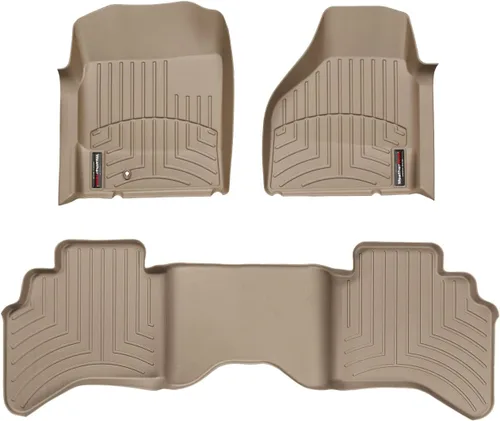 Miniatura 11 de WeatherTech Alfombrillas de Ajuste Personalizado para Dodge Ram Truck 1500, Ram Truck 2500/3500 Quad Cab - 1ª y 2ª Fila (440121-440042), Negro