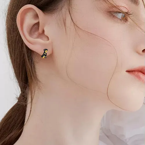 Miniatura 5 de Aretes de perro Yorkiepastor alemánbulldog francéscorgichihuahuarottweiler aretes para mujeres y niñas, joyería de perro, regalos para mujeres