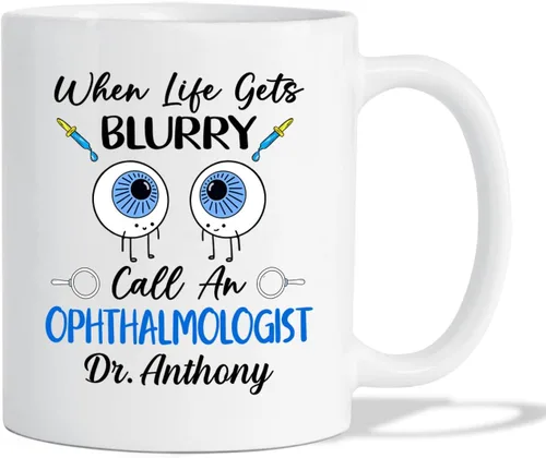 Miniatura 15 de Taza de café personalizada para oftalmólogo con texto en inglés "Thank You For Being An Awesome Oftalmologist", taza de café personalizada