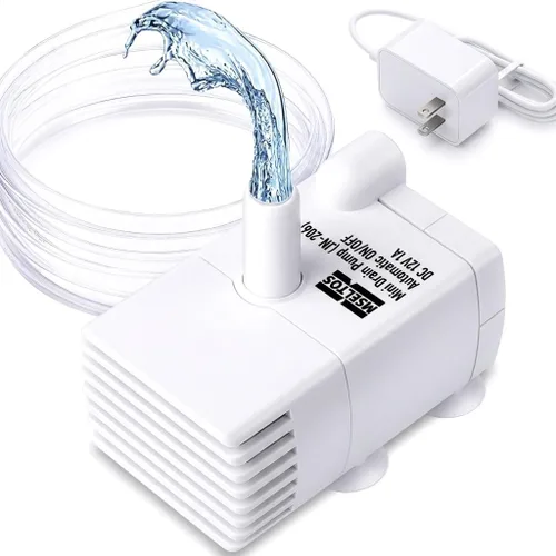 Miniatura 11 de Bomba de sumidero pequeña automática con sensor de agua, elevación de 5 pies, 55 GPH 115 V/230 V, mini bomba de condensado con interruptor