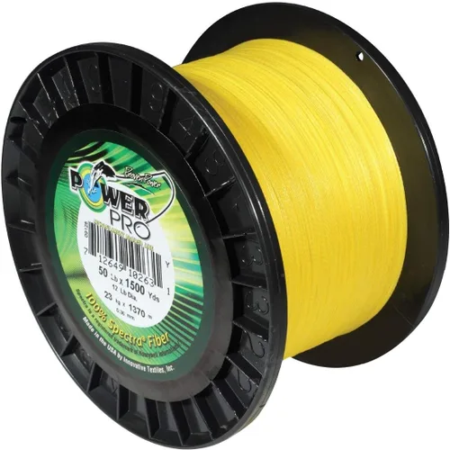 Miniatura 12 de Línea de pesca con costura de fibra Spectra Power Pro Amarillo alta visibilidad