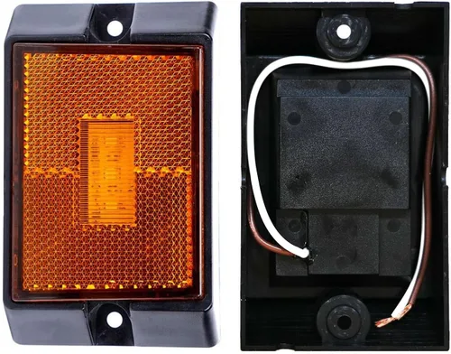 Miniatura 3 de CZC AUTO Luces LED de color ámbar laterales selladas, sumergibles, reflectores de holgura, luces impermeables para remolque de 12 V, para barco