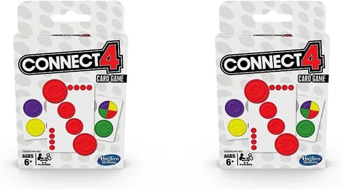 Miniatura 8 de Hasbro Gaming Juego de cartas Connect 4 para niños, 2-4 jugadores, juego 4 en fila, divertidas actividades de verano, esenciales para viajes