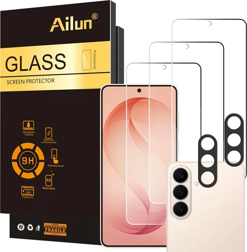 Miniatura 21 de Ailun Protector de Pantalla de Vidrio para Galaxy S25 Ultra [6.9 Pulgadas] 3Pack + 3Pack Lente de Cámara de Vidrio Templado Desbloqueo por Huella