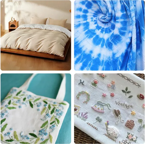 Miniatura 7 de Tela de Algodón Azul Bebé para Coser de 59 Pulgadas de Ancho, Tela de Popelina de Algodón 100% Natural por Yarda, Material de Algodón Suave